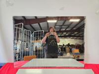 Rectangular Frameless Wall Mirror, 36"x24", Modern, Glass Panel with Minor Edge Chips - 3