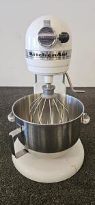 KitchenAid Professional HD Stand Mixer, 5 Qt, 475W, 10 Speeds, White (tested, works)