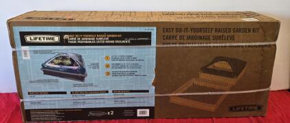 Lifetime 4'x4' Raised Garden Bed Kit Model 60053 w/ Early Start Greenhouse Covers, Set of 2