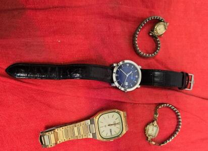 Bulova and Seiko Men&rsquo;s and Ladies Watches Lot &ndash; Quartz, Manual Wind, Blue Dial, Gold-Tone, Vintage