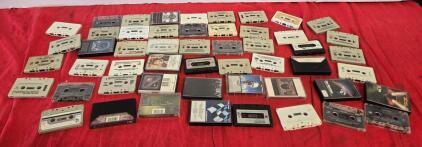 Vintage Music Cassette Tape Lot of: Rock, Pop, Country, Various Artists, 1970s&ndash;1980s