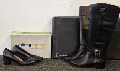 Walking Cradles Black Pumps & INC International Concepts Knee-High Boots Size 6