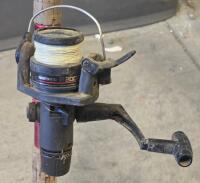Two Spinning Fishing Rods, One-Piece, Fiberglass, Cork & EVA Handles, Reel Included - 4