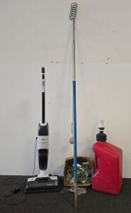 Tineco Cordless Wet/Dry Vacuum, Floor One S3/iFloor, 220W, 9.9lb, White/Black, Charger Included, Gas Can, Metal Fixtures