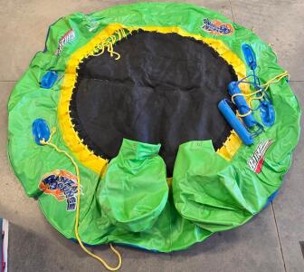 Banzai Bounce Inflatable Water Bouncer/Trampoline, Approx. 10 Ft Diameter, Heavy-Duty Vinyl
