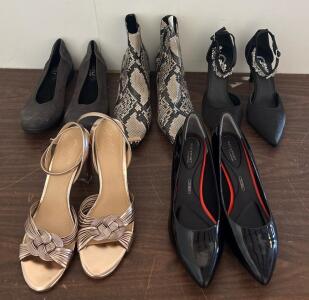 5 Pairs Women's Dress Shoes, Size Unspecified&mdash;Vaneli Ballet, Comfort Plus Pumps, Strappy Sandals SIZE 8