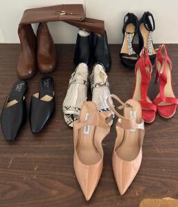 7 Pairs Women's Shoes &ndash; Steve Madden Heels, Franco Sarto Mules, Boots, Sandals, (ALL SIZE 6)