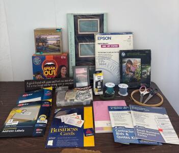 Office, Craft & Photo Supplies With Puzzle, Board Game, Frames, Labels, Paper, Tools, And More