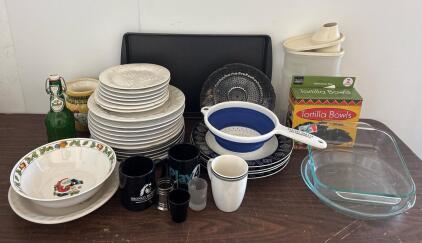 Assortment Of Kitchenware Items: 27+ Pieces &ndash; Plates, Bowls, Mugs, Accessories, And More
