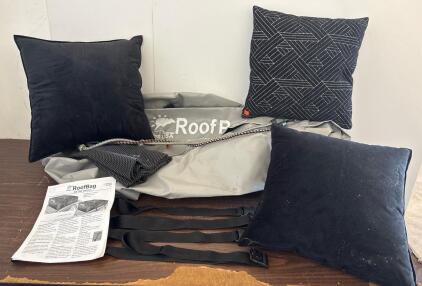 RoofBag Cross Country 15 Cu Ft Soft Car Top Carrier, Waterproof, Fits Vehicles With/Without Roof Racks, And 3 Pillows