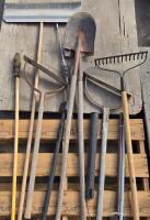 Used Landscaping Hand Tools &ndash; Shovel, Rakes, Hoe, Broom, Post Driver - 2