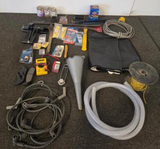 Large Mixed Lot Automotive & Mechanic Tools, Hand Tools, Wiring, Filters, Multimeter GE2524
