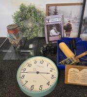 Sterling & Noble Wall Clock, Thread Rack with Spools, Fiskars Scissors, Framed Art Prints - 2