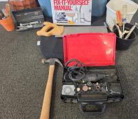 Mixed Lot: Hand Tools, Rotary Tool tested and functioning, Planters, Cooler, DIY Manual - 4