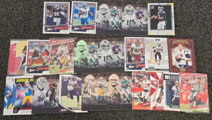 2020 NFL Rookie Football Card Lot&mdash;Herbert, Burrow, Jefferson, Tagovailoa, Lamb, Brady Inserts