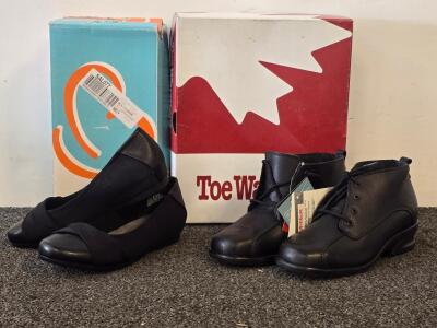 Baretraps Women&rsquo;s Flats 6.5 M Black Memory Foam & Toe Warmers Women&rsquo;s Ankle Boot Black Lace-Up