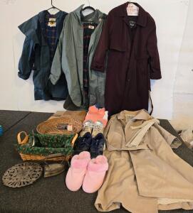 Vintage Coats, New Balance Sneakers, 'The New Era' Cast Iron, Basket Lot, Size 8.5 Shoes