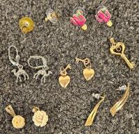 Large Assorted Jewelry Lot &ndash; ~50 Earrings, Rings, Pendants, US Insignia Pins, Mixed Styles - 5