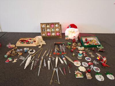 Assorted Vintage & Modern Christmas Ornaments &ndash; 55+ Pieces, Mixed Materials & Designs