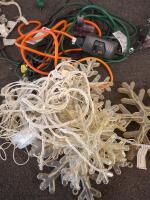 Sylvania LED Multi and White Christmas String Lights Assortment, Tinsel, Snowflakes, C6 C7 Styles ( all lights worked - 5