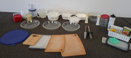 Corning Ware Cornflower Kitchenware &ndash; Casseroles, Pie Dishes, Cutting Boards, Lids, And More