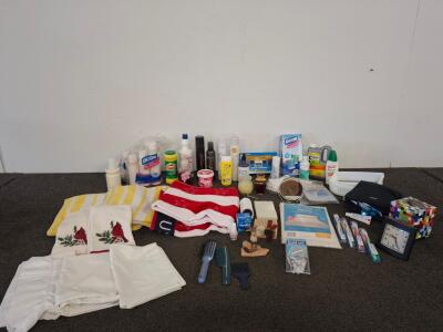 Large Lot Household Supplies & Linens &ndash; Queen Mattress Protector, Towels, Personal Care, Oral-B