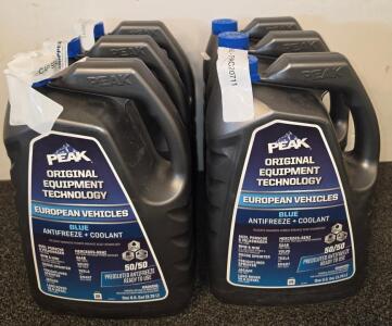 PEAK Blue Antifreeze + Coolant, European Vehicles, 50/50 Prediluted, 1 Gal x6, Ready to Use