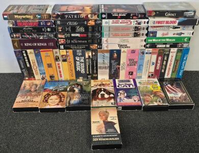 Vintage VHS Movie Lot, 43 Classic & Action Films, Includes The Terminator, Mad Max, Goldfinger