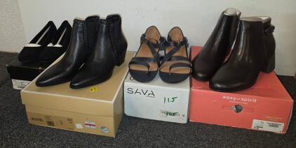 SAVA x Softwalk Women's Black Sandals Size 11.5 With Box, Michael Kors Size 5, Easy Spirit Size 10 W, Black Kitten Heels Size 5