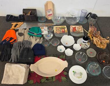 Assortment Of Kitchenware And Tableware &ndash; Glass Mixing Bowls, Ceramic Plates, Platter, Mug, Accessories, And More