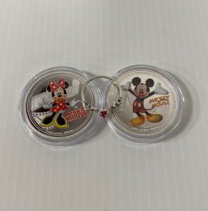 Mickey and Minnie Collectible Round & Size 10 Ruby Heart Ring