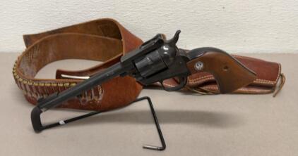 Ruger Single-Six .22 LR Revolver, 6.5" Barrel, Serial 61-08056, With Hunter 43 Leather Holster & Belt
