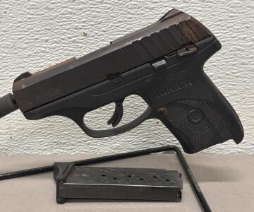 Ruger EC9s 9mm Compact Pistol, 7+1, 3.12" Barrel, 1 Mag, Custom Patriotic Holster, SN 454-3412
