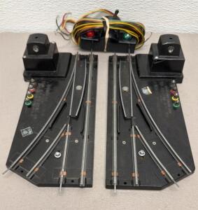 American Flyer S-Gauge Track Switches Left & Right Pair w/ Remote Control Box by A.C. Gilbert