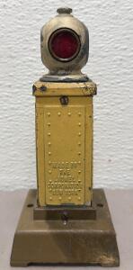 Lionel No. 83 Caution Drive Slowly Signal Lamp, Illuminated, O Gauge, Vintage 1930s-1940s, Metal