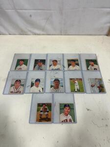 1950 Bowman Baseball Card Lot 12x &ndash; Dodgers, Red Sox, Cubs, Tigers, Braves, Athletics, Senators