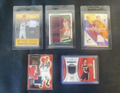 Basketball Rookie Jersey Relic Trading Cards Lot (Ochai Agbaji, Devin Harris, Gary Trent Jr.)