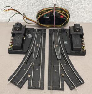 American Flyer 720A/720B S Gauge Electric Turnout Switches with Controller, A.C. Gilbert USA