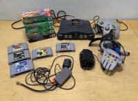 Nintendo 64 Console Bundle w/ 2 Controllers, 11 Games (5 Boxed), Glove Controller, Cables