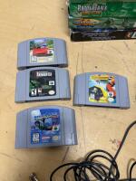 Nintendo 64 Console Bundle w/ 2 Controllers, 11 Games (5 Boxed), Glove Controller, Cables - 6