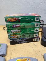 Nintendo 64 Console Bundle w/ 2 Controllers, 11 Games (5 Boxed), Glove Controller, Cables - 8
