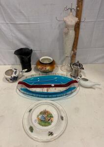 Vintage 1920s "Baby Bunting" Nursery Rhyme Child's Porcelain Plate by The Trenle China Co. & More
