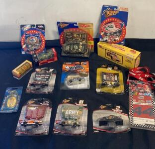 NASCAR Diecast Collectibles Lot: Winners Circle 1:64 & 1:24, Earnhardt, Jarrett, Nemechek, Wallace