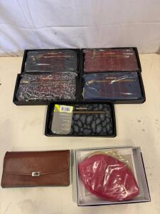 Travelon RFID Organizer Wallets, Stone Mountain Brown Wallet, Pink Kiss Lock Coin Purse