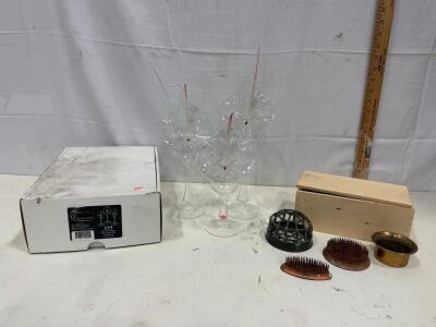 Set of 3 Glass Dimensions 225 Callalily Oil Candles &ndash; Blown Glass, 10" Tall, Boxed, USA Made & More