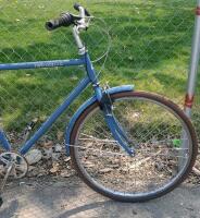 Retrospec City Commuter Bike, 7-Speed, 700c Wheels, Blue, Rear Rack, Fenders, Kickstand - 2