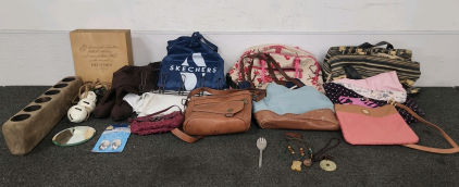 Assorted Purses, Accessories and Home Decor
