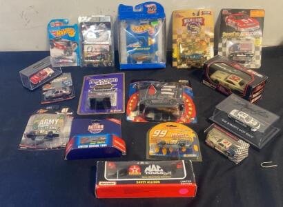 Vintage NASCAR Diecast Car Lot: Hot Wheels, Matchbox, Action, Team Caliber, 1990s&ndash;2000s, Limited Editions