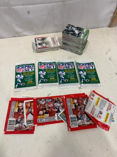 Assorted NFL Trading Cards & Sticker Packs &ndash; Pro Set 1990 & Panini 2025