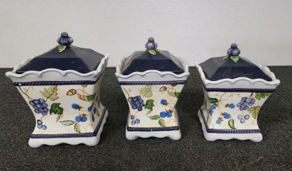 Vintage Ceramic Canisters (3)